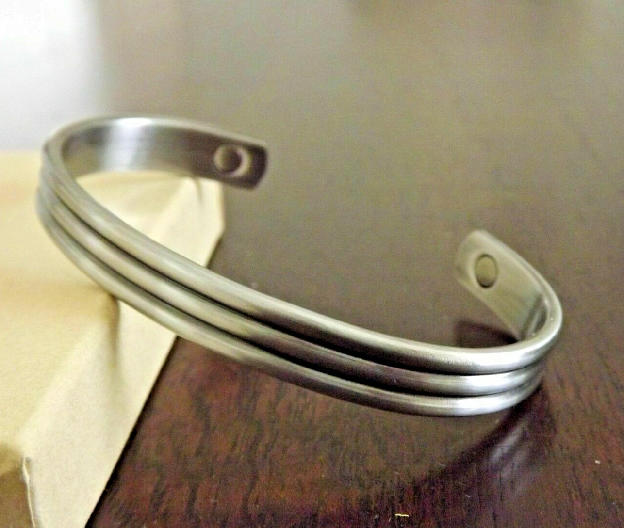 Silver Plated Copper Magnetic Bracelet Arthritis Therapy Cuff – Roman