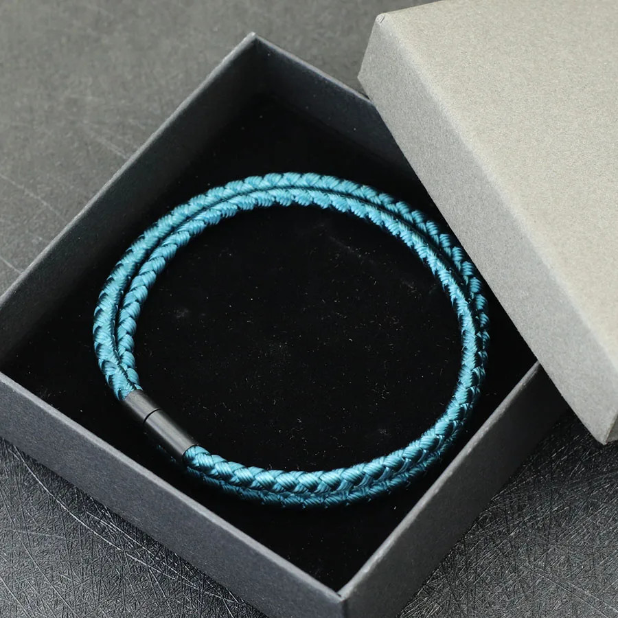 Men Bracelet With A Grade 4mm Keel Rope Multiple Colors And Sizes