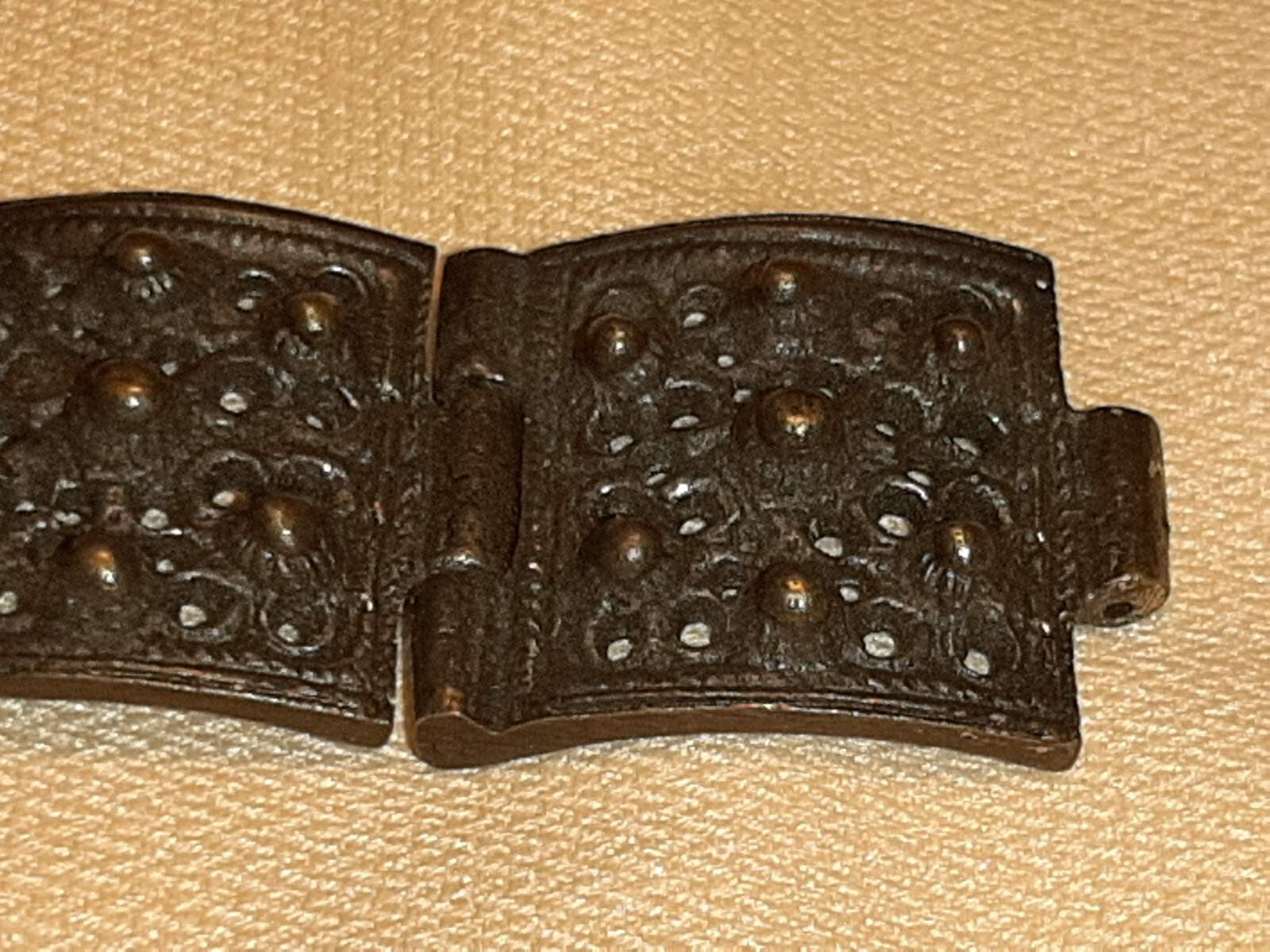 Antique Handmade Bulgarian Bracelet Bronze 18×3 Authentic