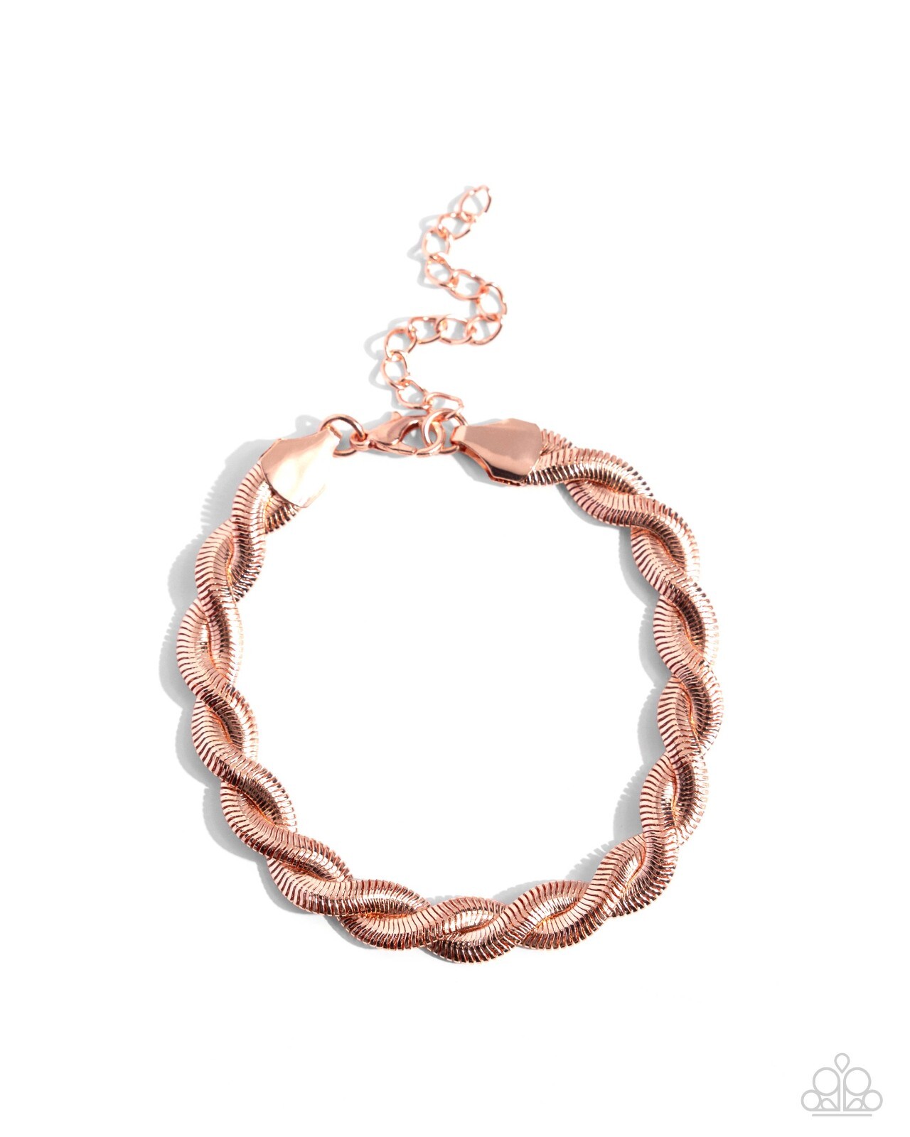 Paparazzi Tasteful Twists – Copper – Twisted Copper Snake Chains- Adjust. Bracel