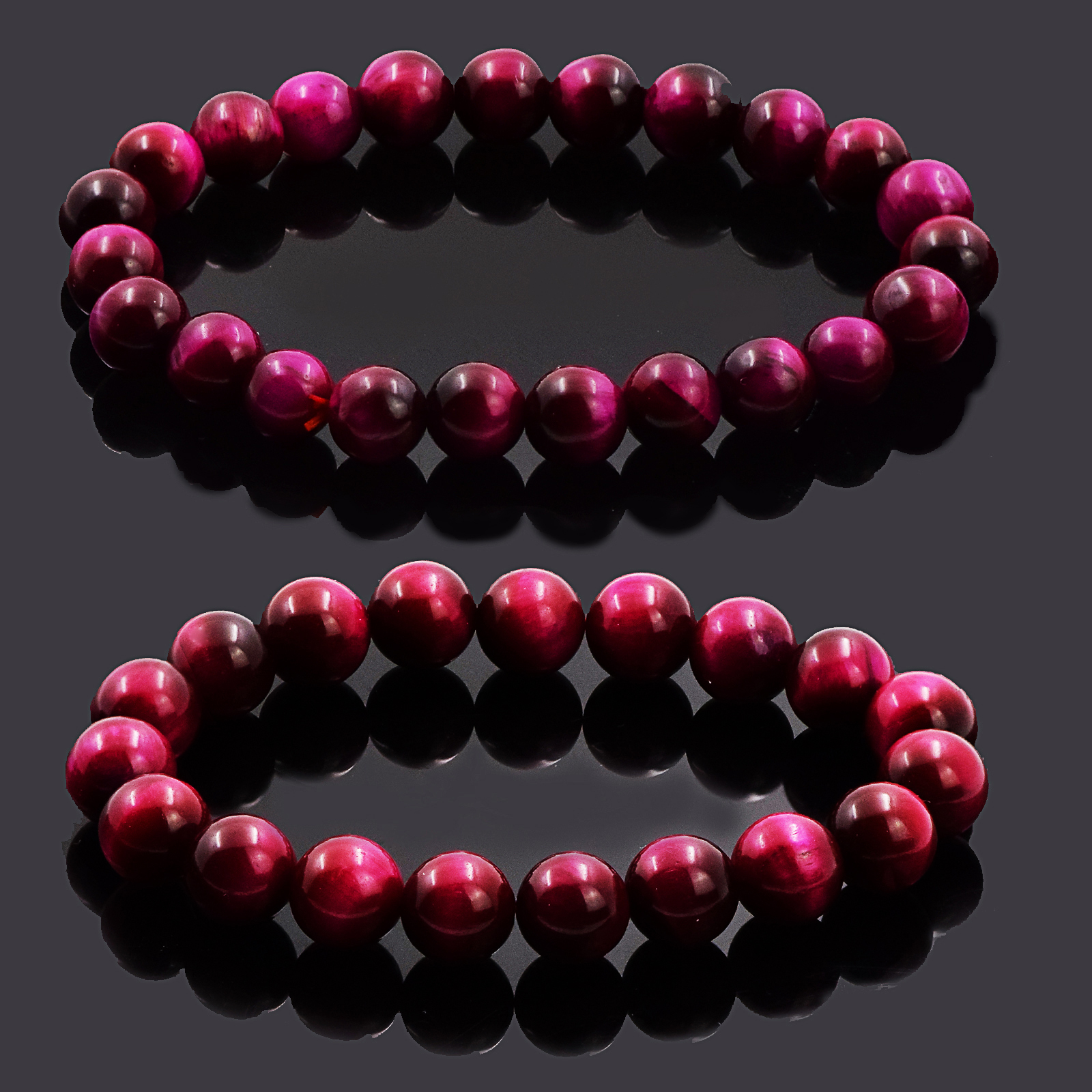 Wholesale Natural Gemstone Round Bead Bracelets Elastic Bangle 4mm 6mm 8mm 10mm
