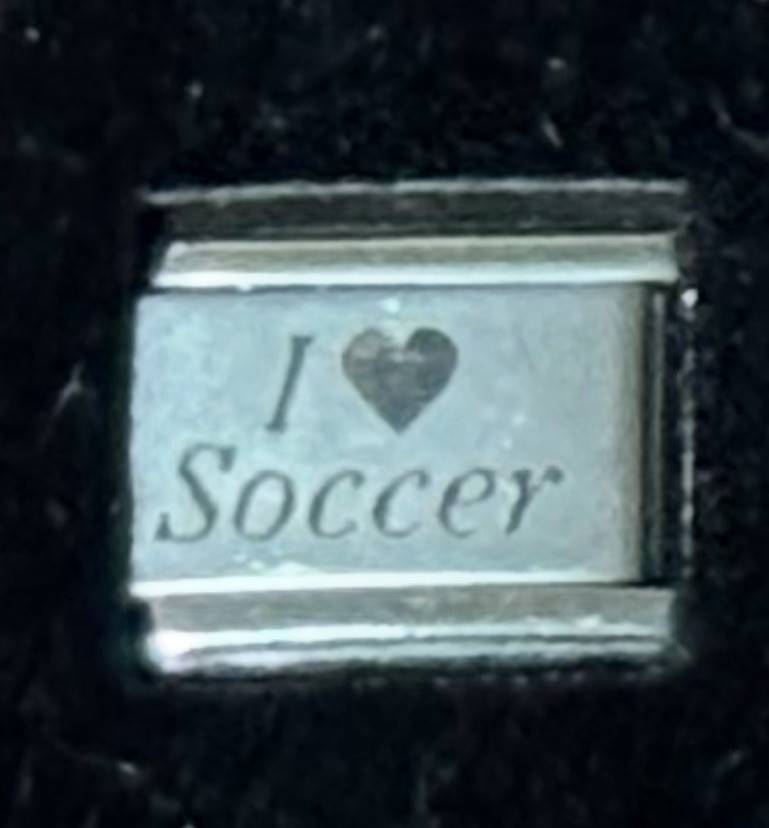 I Heart Love Soccer Wholesale Italian Charm Laser Link 9MM K2020-2