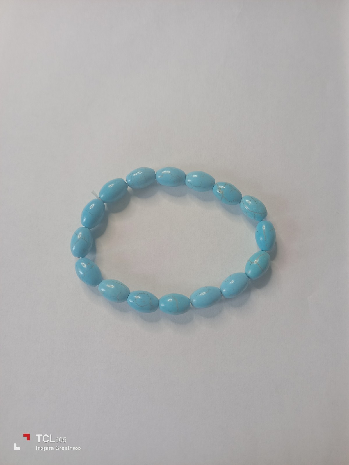 Turquoise Howlite Stretch Bracelet Beaded 6mm