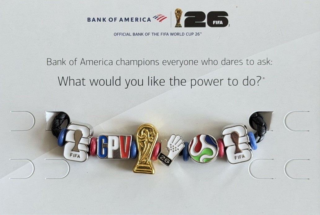 Bank of America FIFA World Cup 26 RARE CPV Charm Bracelet