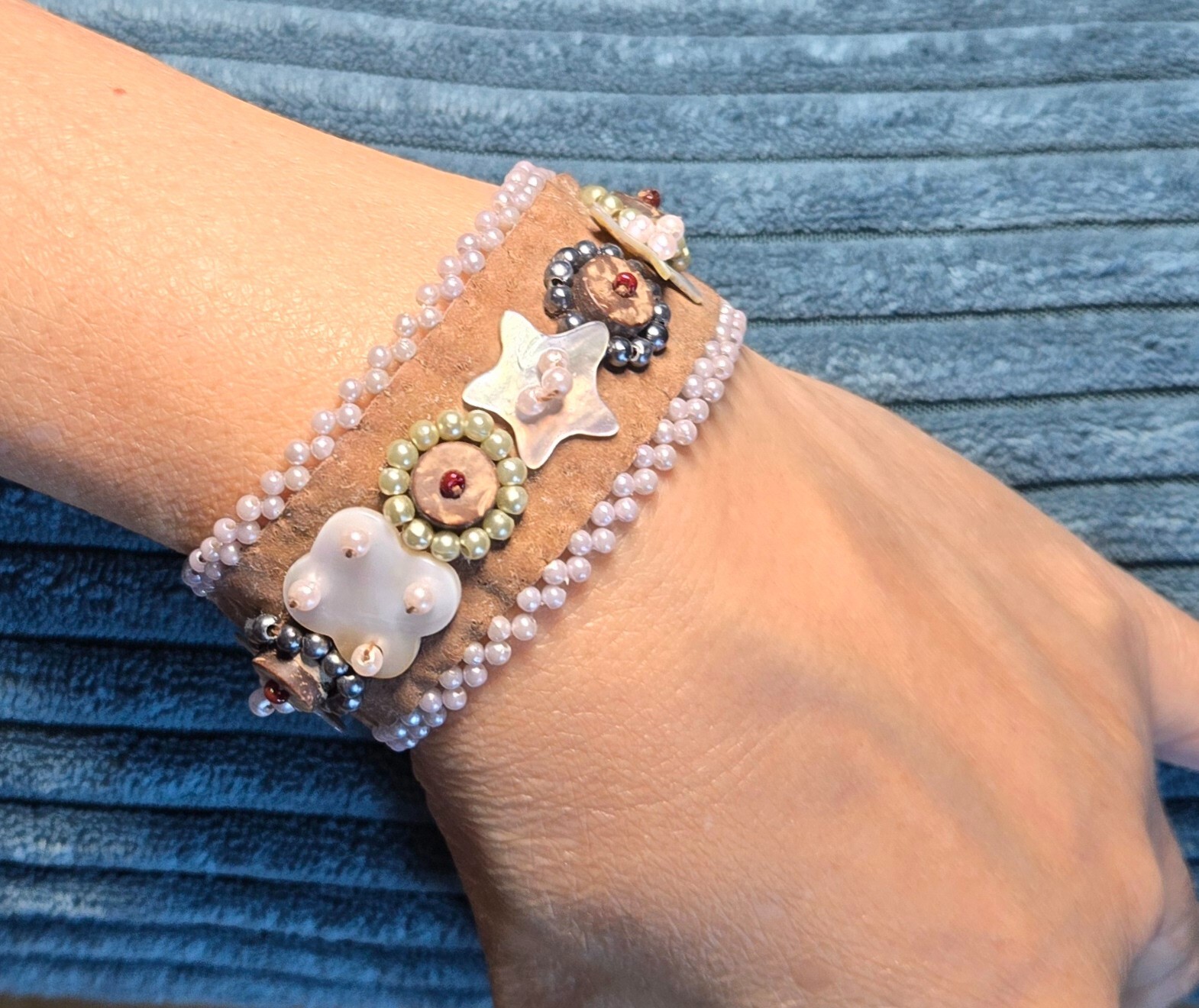 Colorful Bracelets Wholesale Lot of 12 Multi Color Handmade Stone flower Star