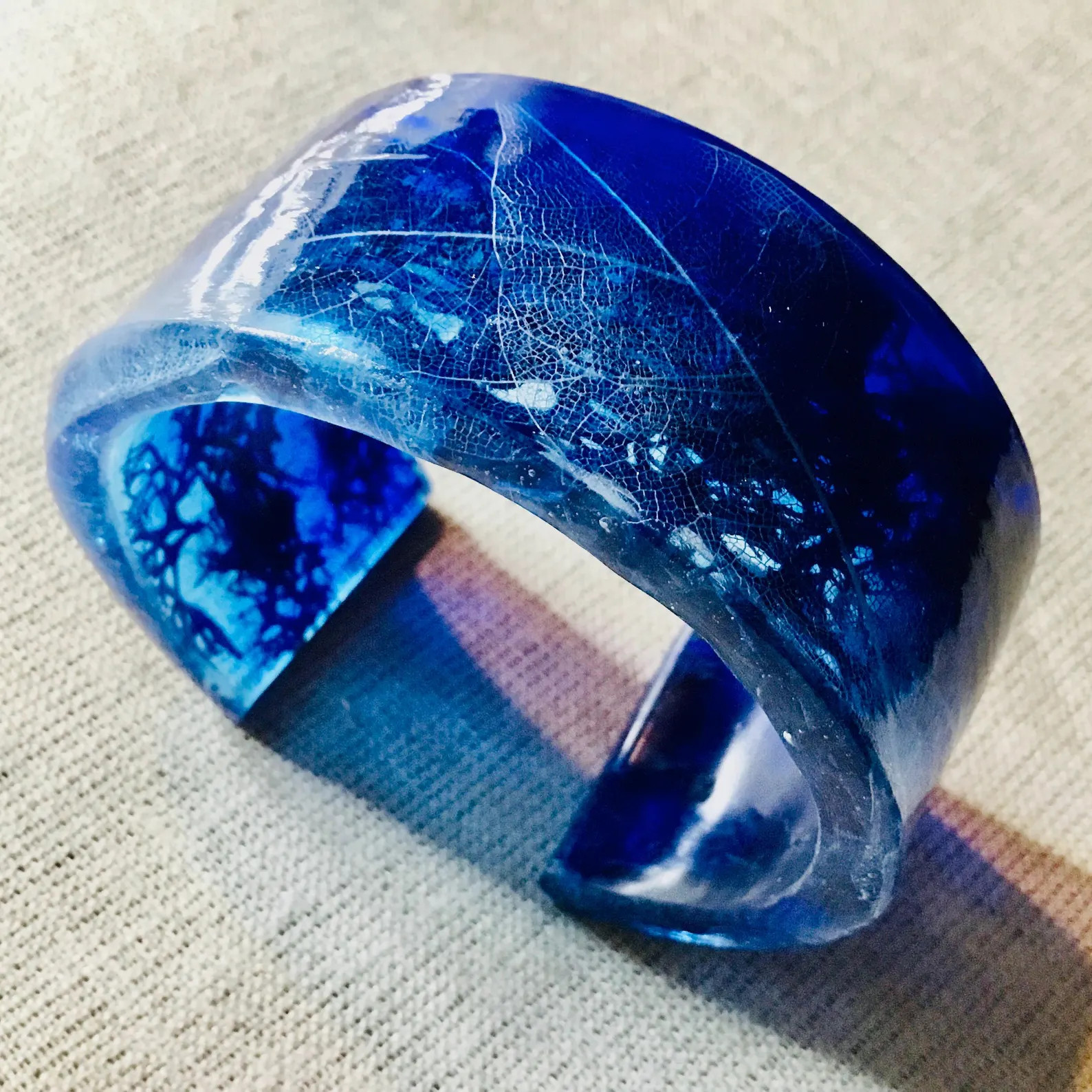 Blue moss & white leaf resin bangle,cuff bracelets,unique handmade jewelry gifts