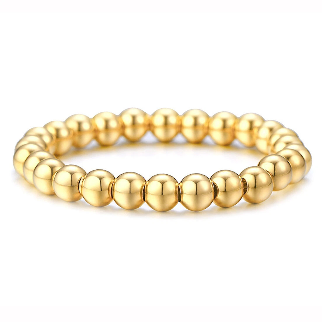 Women Men’s Silver/Gold Stainless Steel Ball Beads Chain Bracelet 7″-11″