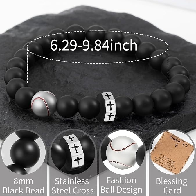 Soccer Basketball Football Baseball Softball Volleyball Bracelet for Men Cross