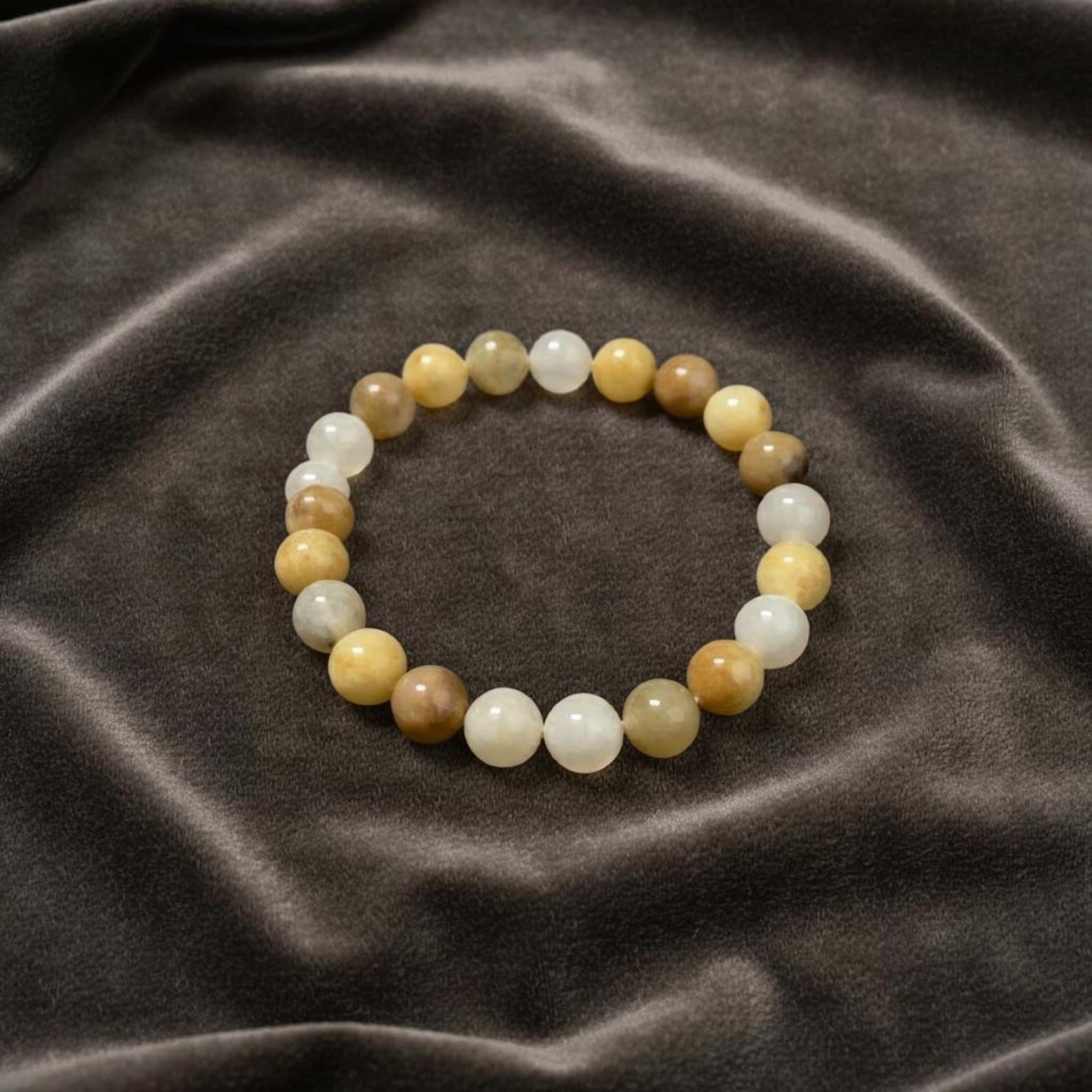 Yellow Aventurine Bracelet, Warm Honey Beads, Stackable Minimalist Accessory