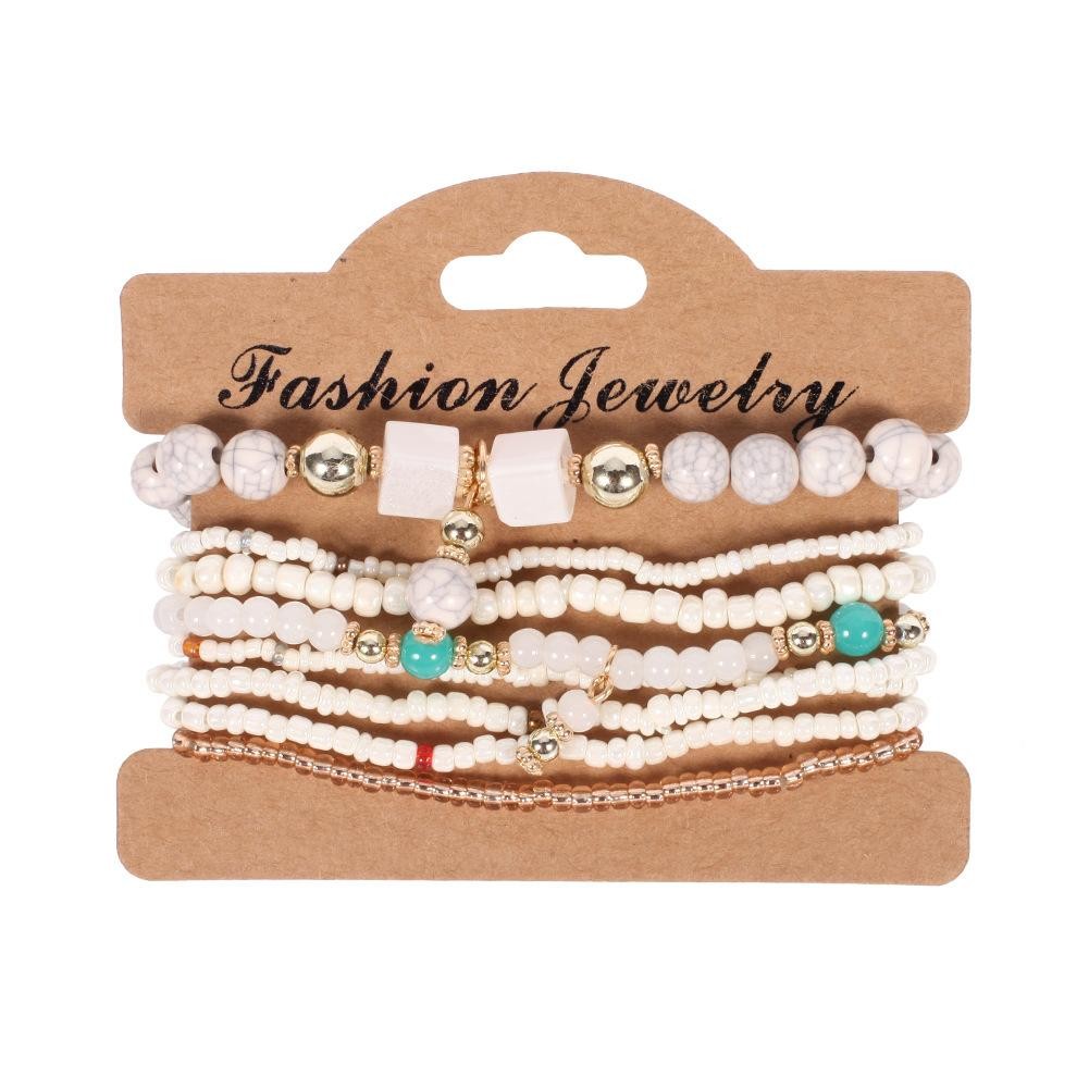 Bohemian Handmade Beaded Bracelets Set for Women Men Colorful Summer Jewelry