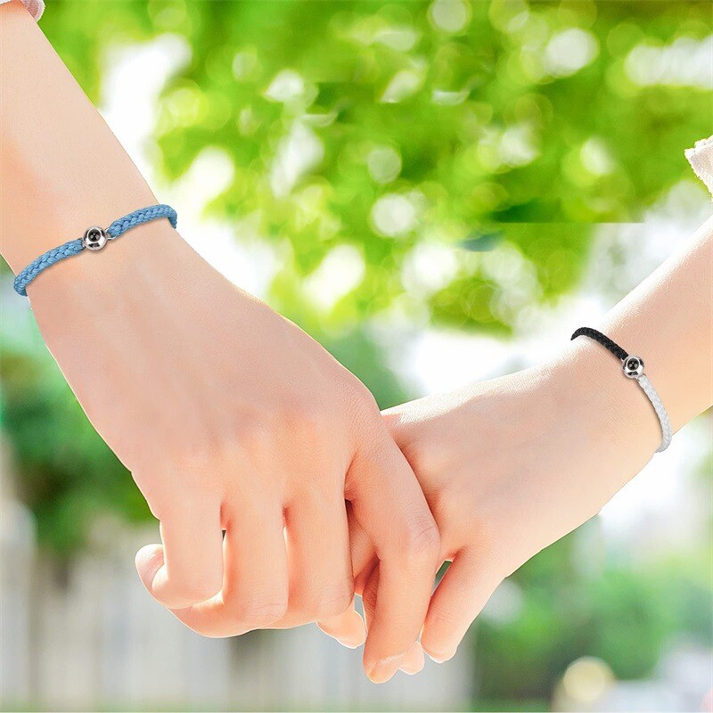 Custom Photo Personalized Projection Picture Bracelets Anniversary Memorial Gift