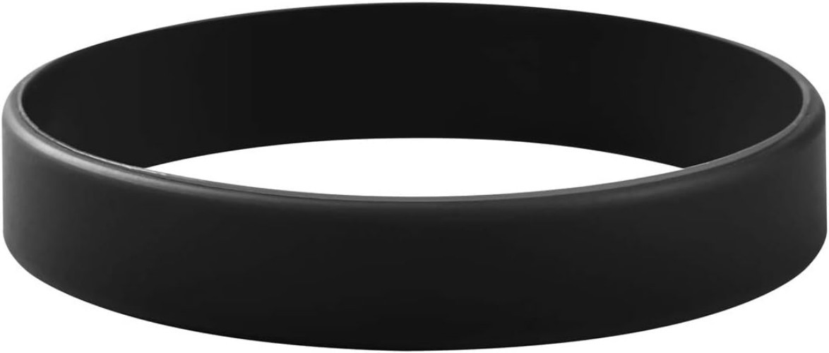 Silicone Bracelets 12pcs Black Stretch Wristbands for Sports Party Favors Cla…