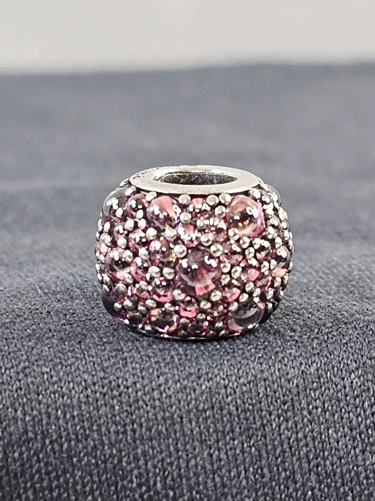 Pandora Moments Pink Pave Lights Charm Bead #791051CZS Authentic S925 ALE