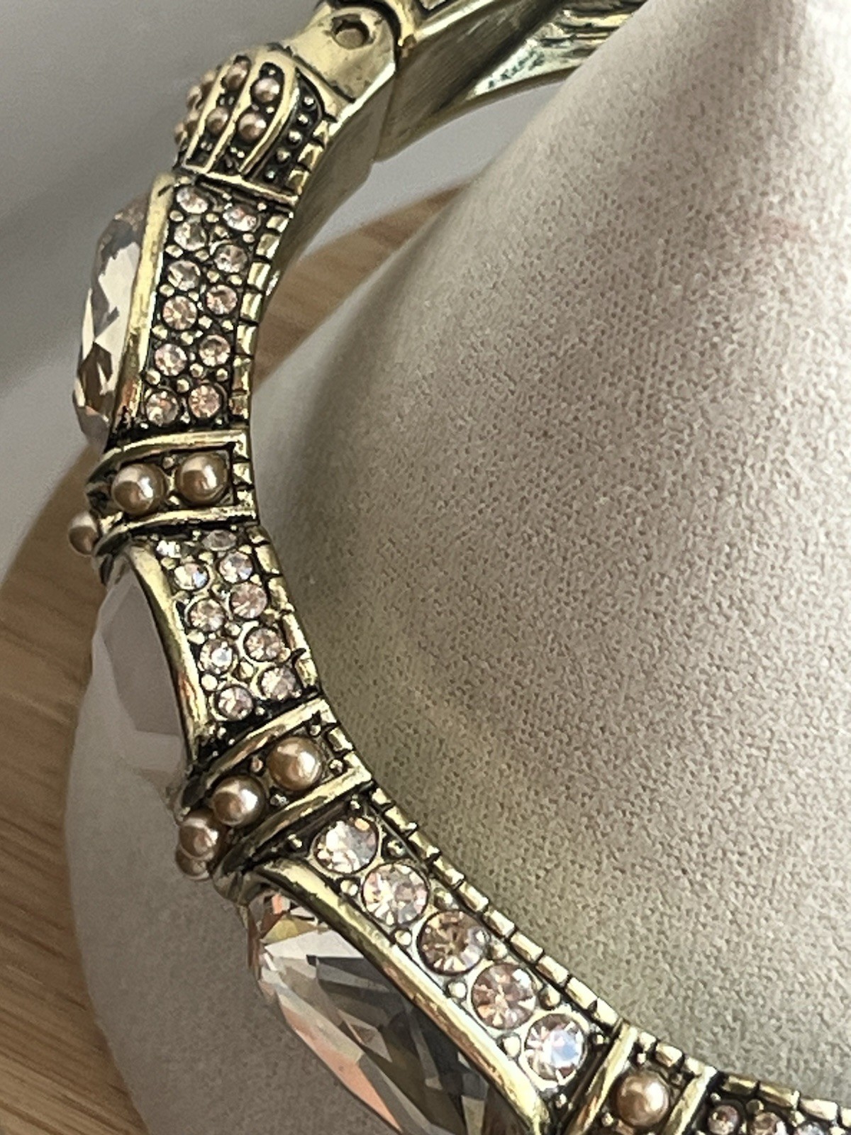 HEIDI DAUS Grand Slam Golden Shadow Crystal Deco Bracelet Large #9.