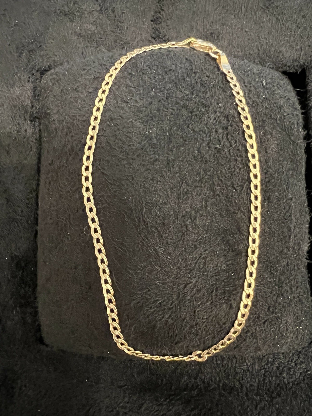 18k Gold Chain Fashion Bracelet Oval Shape with Spring Ring Clasp