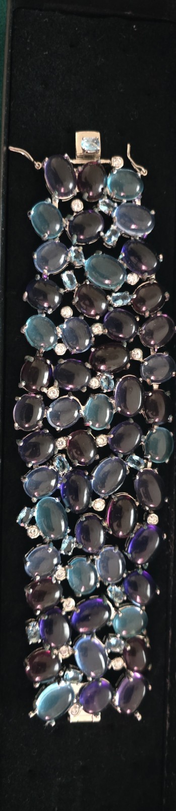 Real Collectables by Adrienne Diamonite Multicolor Cabochon Statement Bracelet