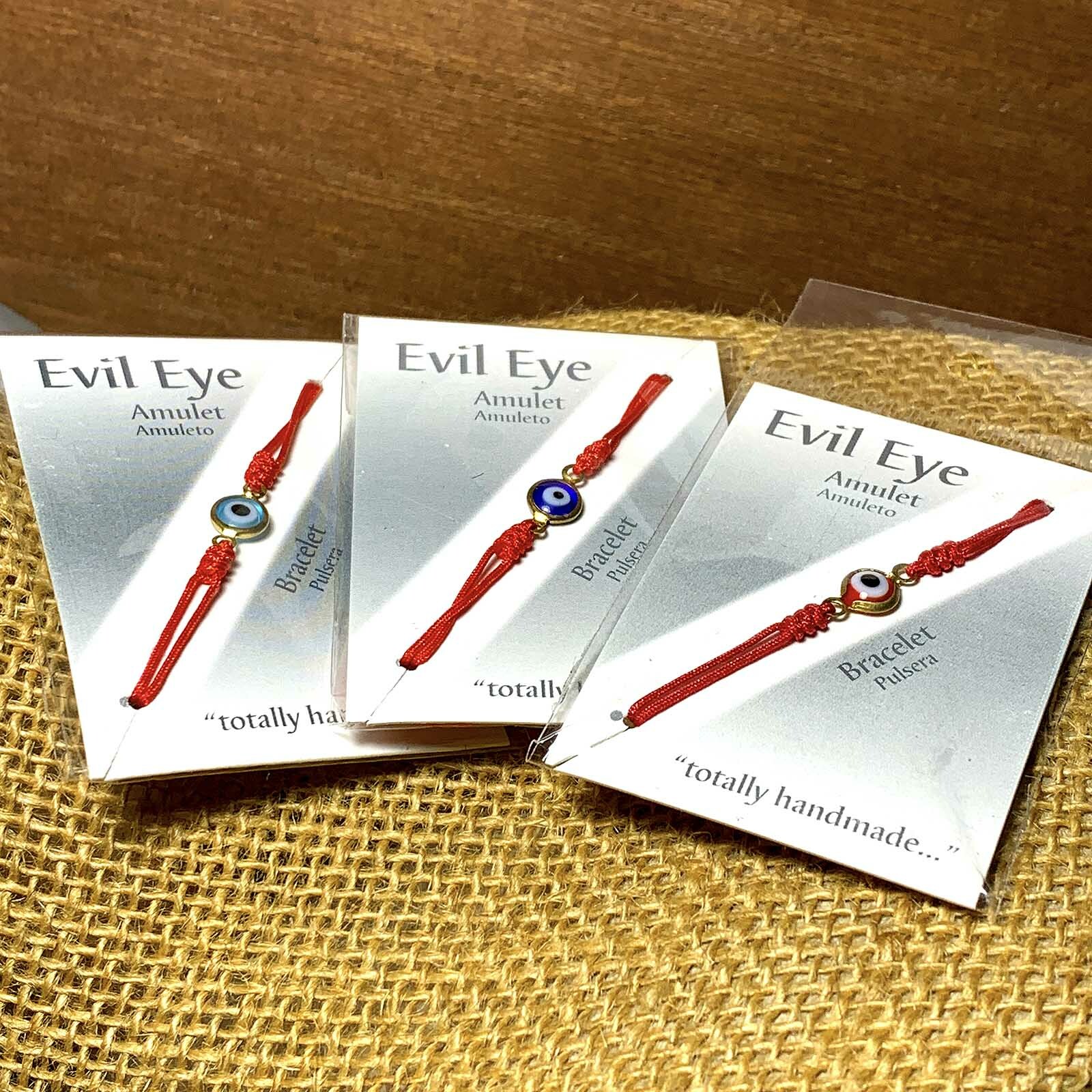 Handmade Evil Eye Amulet String Protection Bracelets Blue Bead Eye Of God 1mm