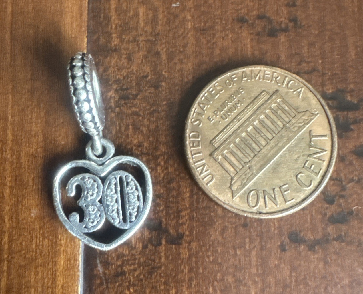 Authentic PANDORA 30 Years of Love Pendant Dangle Charm Anniversary, Birthday