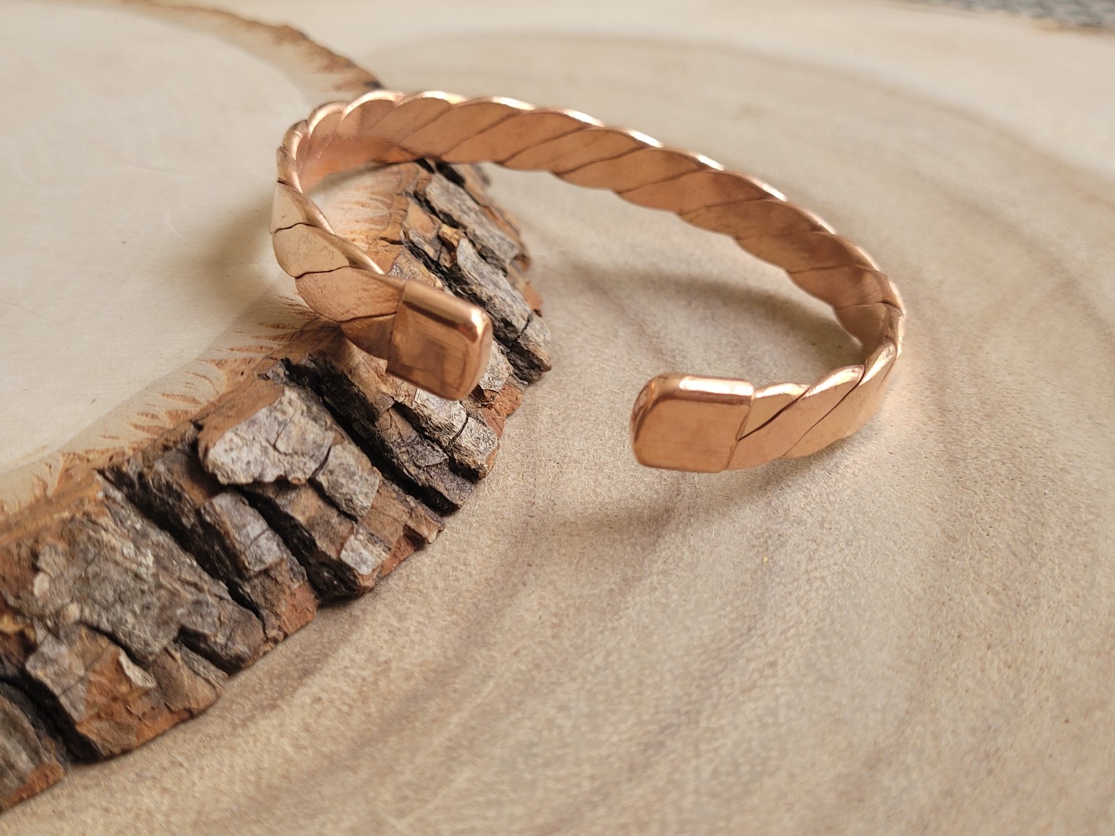 3 Pack Pure Copper Magnetic Bracelet Arthritis Pain Therapy Cuff Heavy Twist