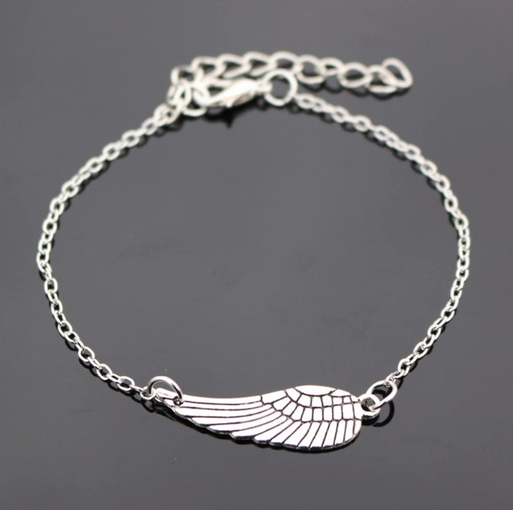 Women Fashion Jewelry Silver Plated Angel Wing Bracelet 73-4
