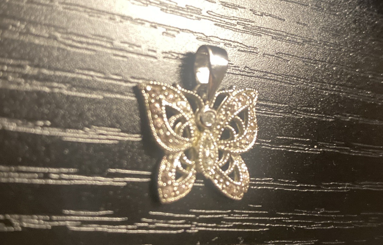 Silver Butterfly Pendant Charm 925 Stamped – See Description