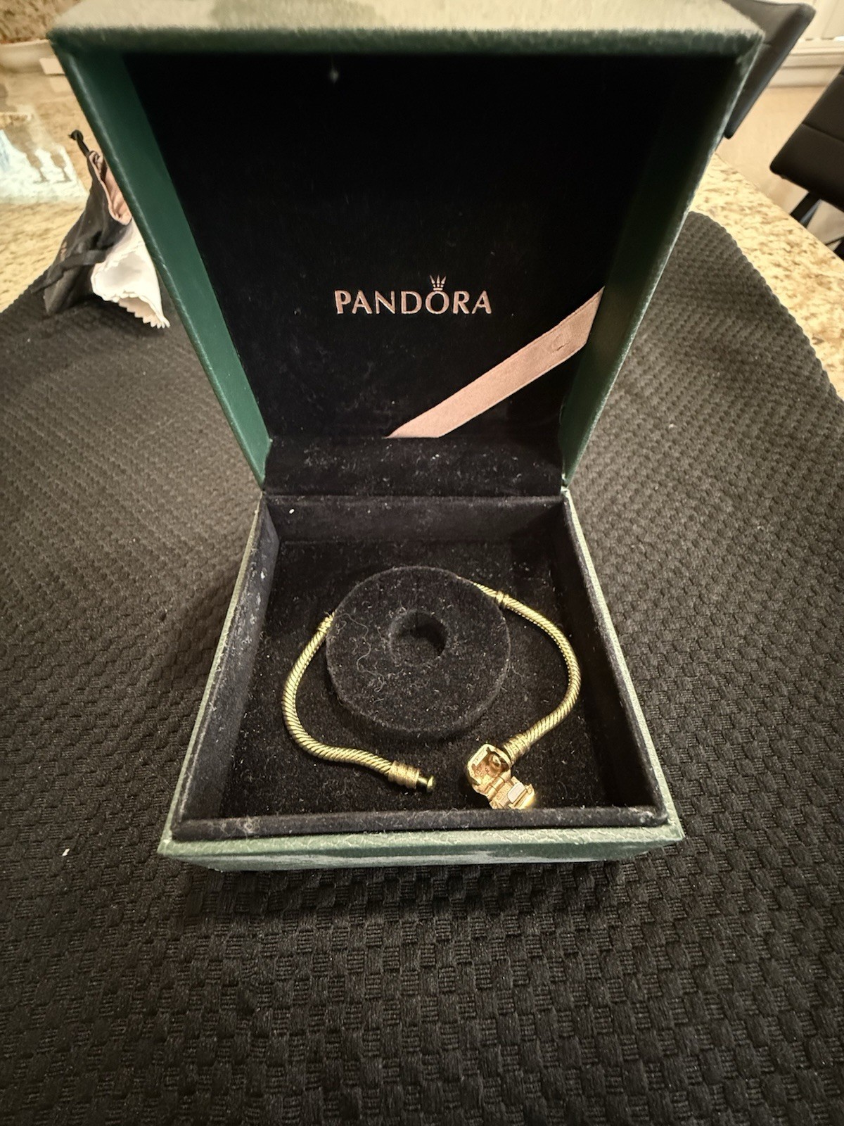 100% Authentic PANDORA Moments Snake Bracelet 14k Yellow Gold 7.5”