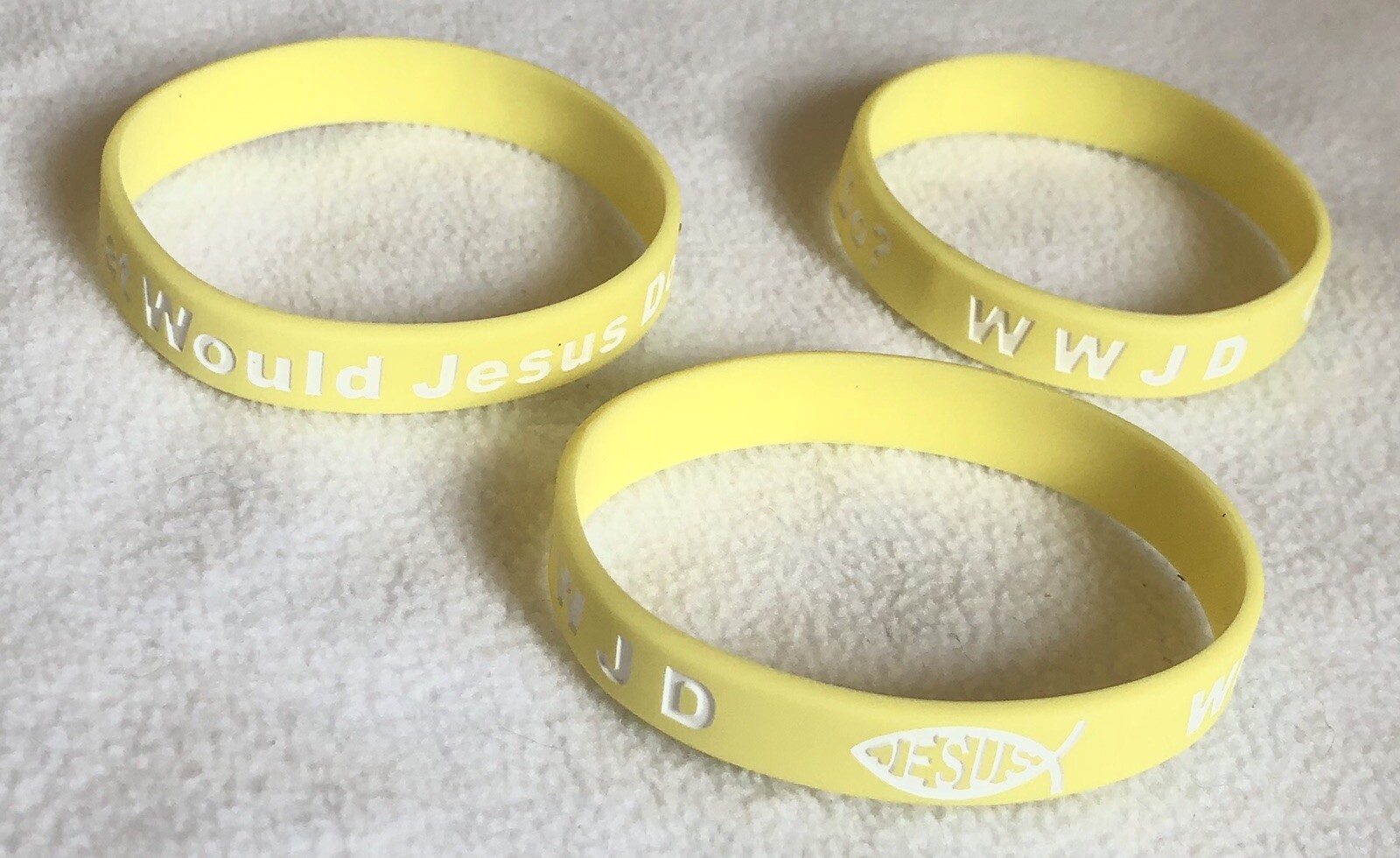 1 WWJD Wristband What Would Jesus Do Jewelry Silicone Rubber Bracelets COLORSSSS