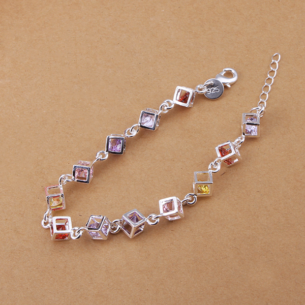 Women’s 925 Sterling Silver Bracelet Adjustable Size 8-9 Inches 9MM Lobster L8