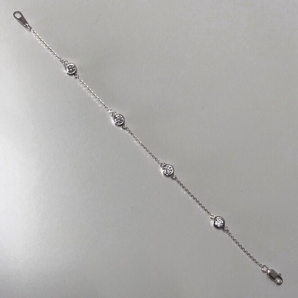2.0Ct Round Cut Lab Created Diamond Women’s Fancy Bracelet 14K White Gold Plated