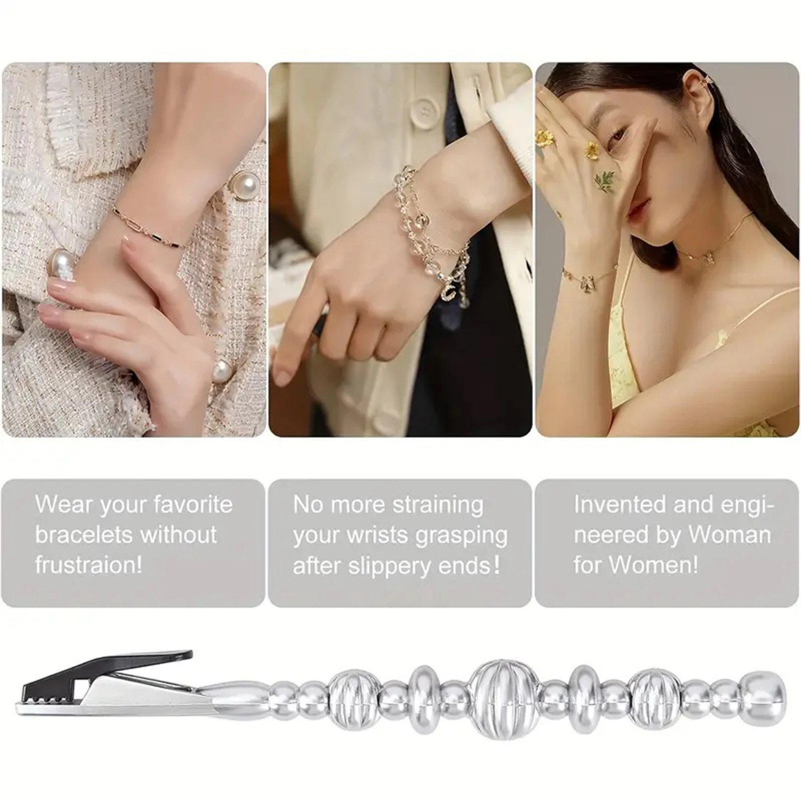 1Pc Plastic Bracelet Helper Tool Jewelry Helper Tool Fastening and Hooking Devic