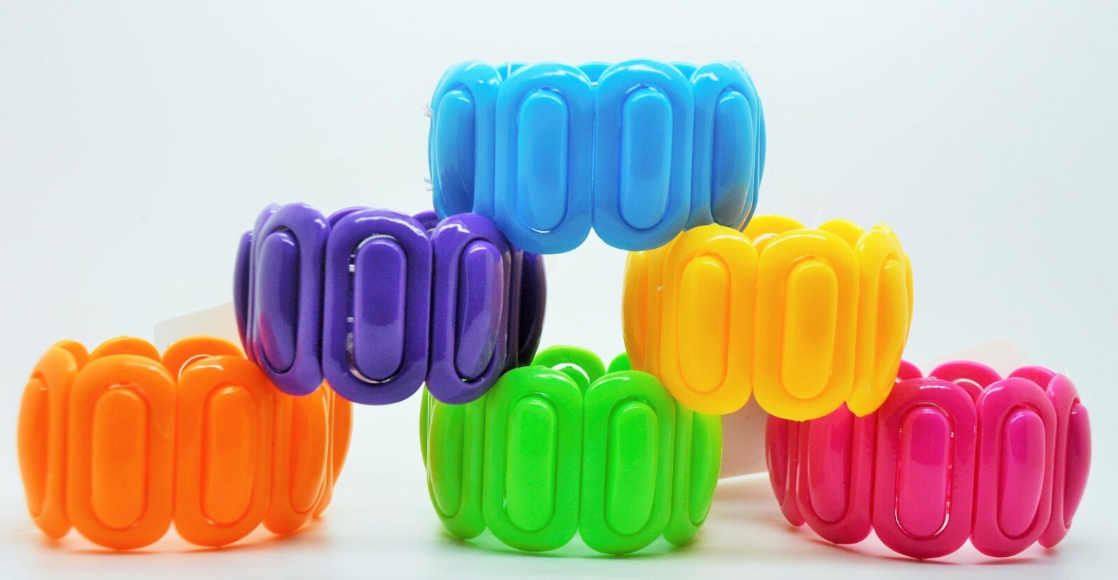 LOT OF 6/12 SUMMER COLOR STRETCH BRACELET FASHION JEWELRY WHOLESALE LOT #7