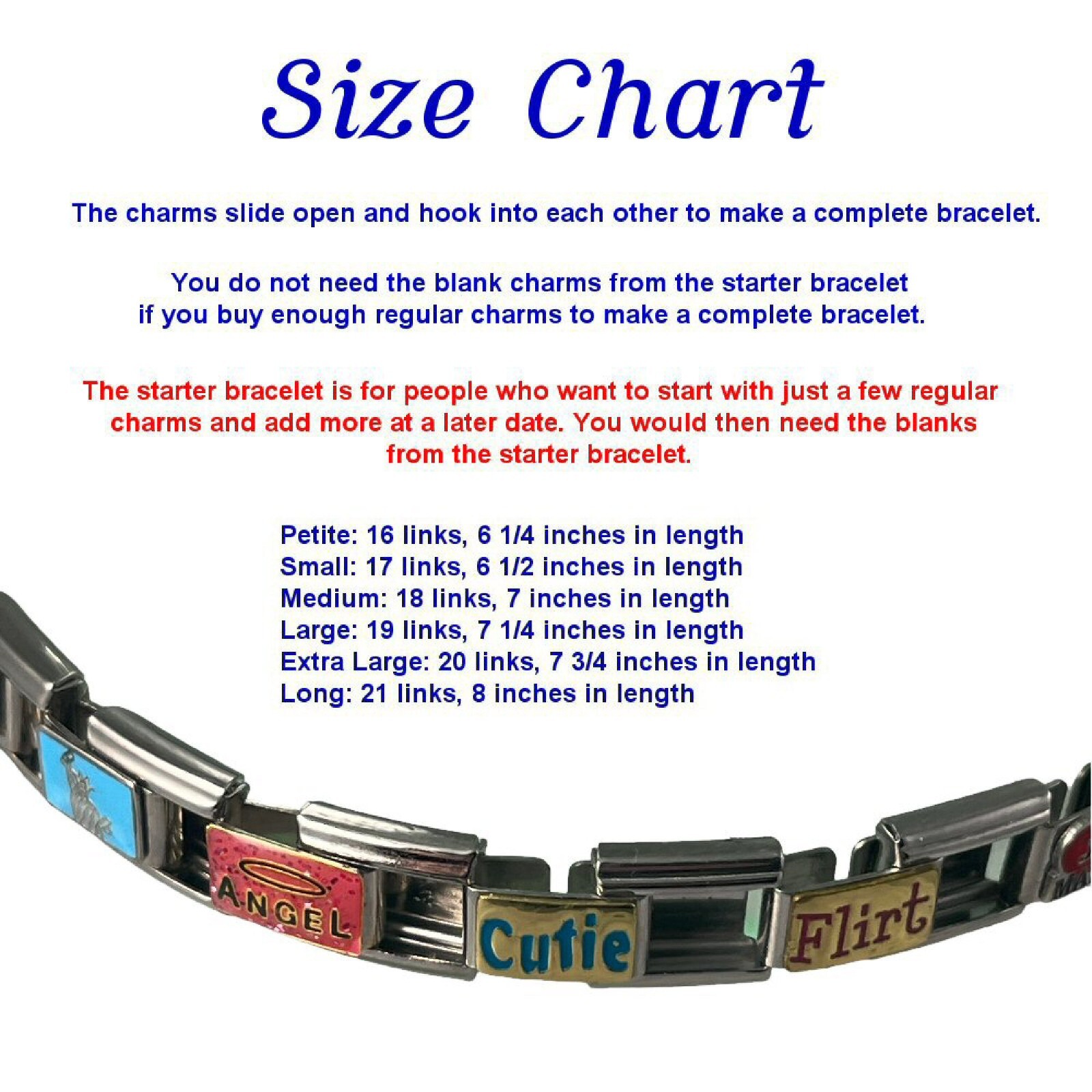 Italian Charms Lots to Choose from Italian Charm Links for your Bracelet (Set10)