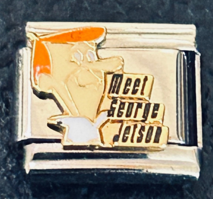 THE JETSONS MEET GEORGE JETSON CASA D’ ORE ITALIAN CHARM BRACELET LINK 9MM
