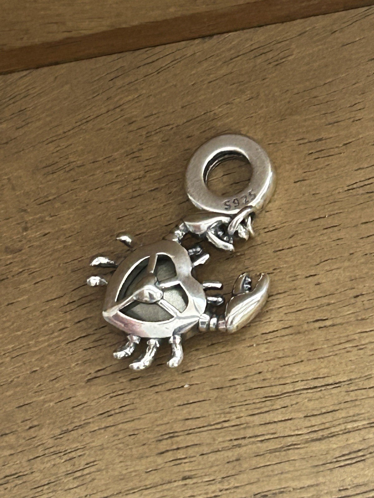 S925 Sterling Silver Cute Blue Crab Charm Gift Animal