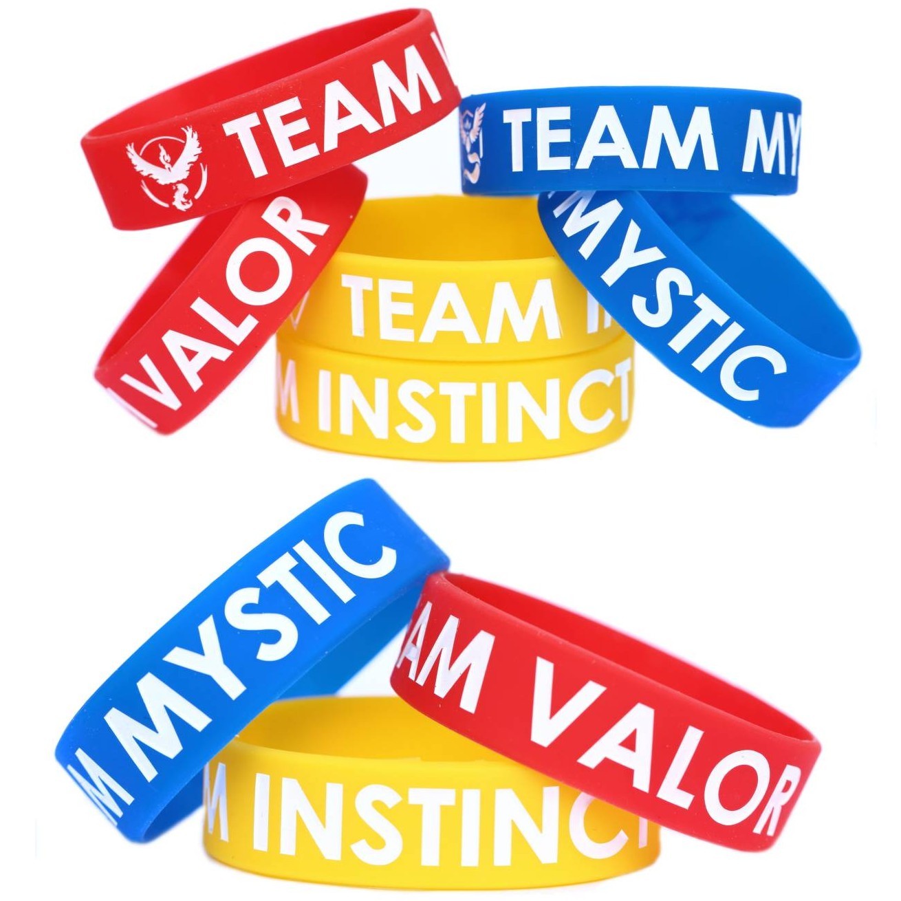 5 Wristbands for price of 1 Team Mystic Valor Instinct Pokemon Go Bracelets