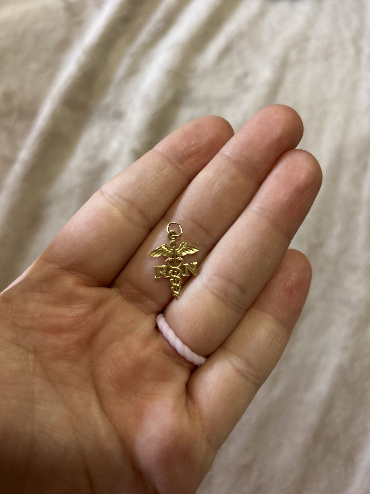14k Gold RN Pendant