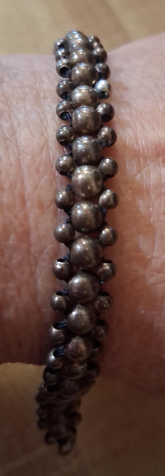 Vtg 925 Ster SILVER Beaded Bracelet Signed SPADA RICCIONE 7.25″ 12gr Rare Tied