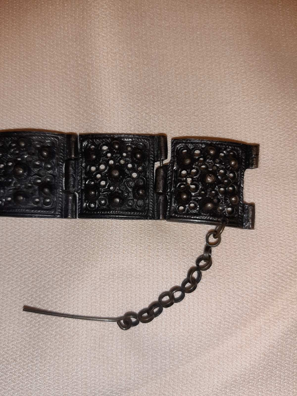 Antique Handmade Bulgarian Bracelet Bronze 18×3 Authentic