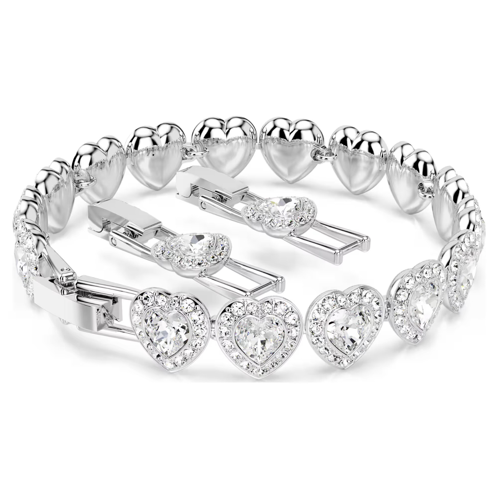 Swarovski Ariana Grande Tennis bracelet Mixed cuts Heart Rhodium plated 5720860