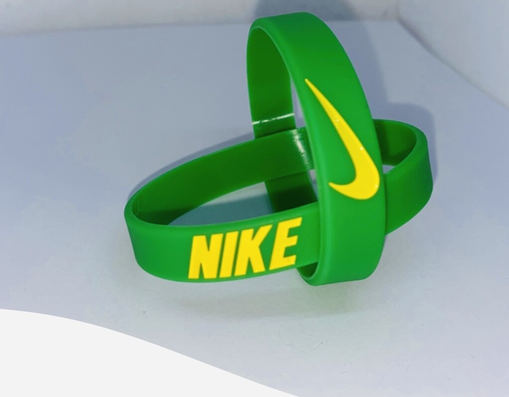 Nike Baller Band Silicone Rubber Bracelet Green & Yellow AF1 ST PATRICK’S DAY 🍀