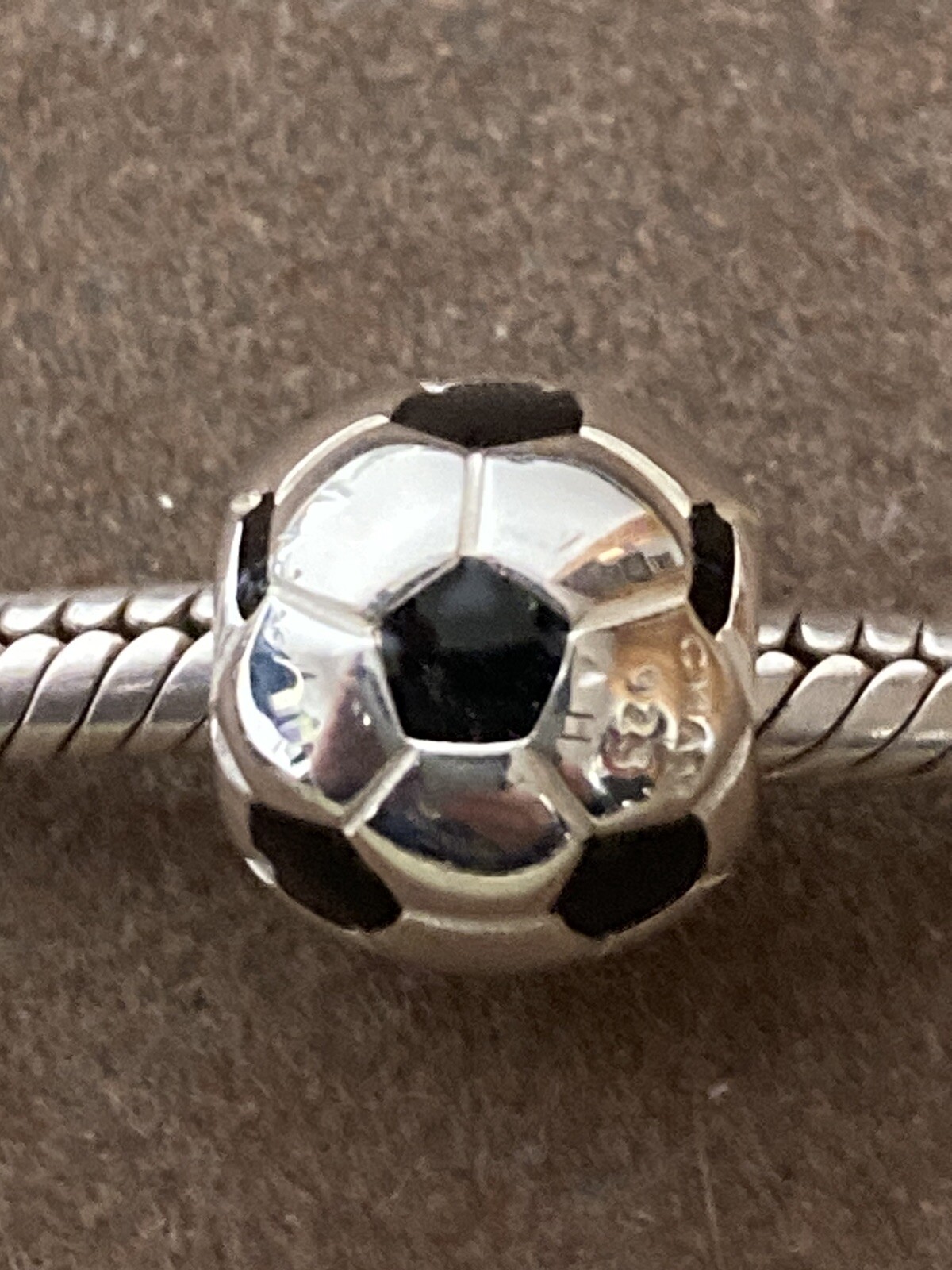 NEW CHAMILIA STERLING SILVER “SOCCER BALL” BEAD/CHARM NA-48