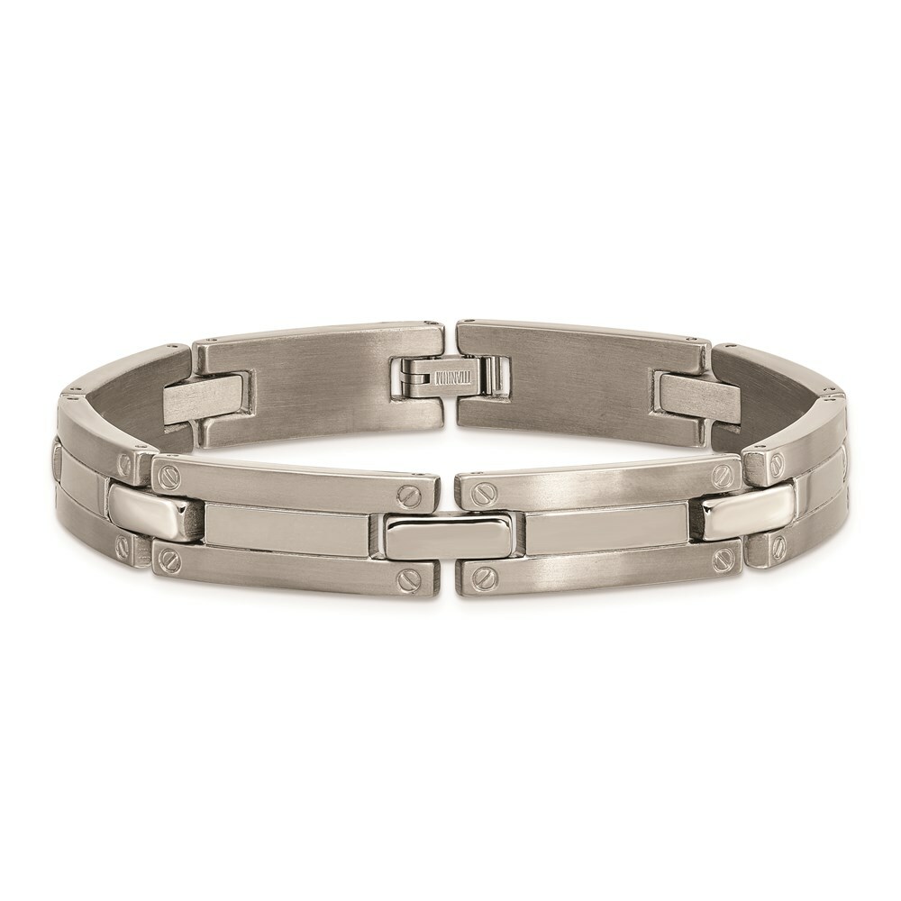 Titanium Brushed and Polished 8.5in Bracelet