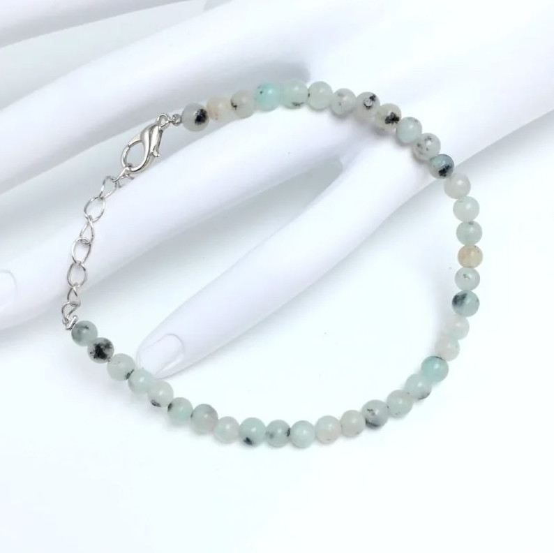 1 pc 4mm Chakra Bead Bracelet Natural Stone Yoga Energy Bangle