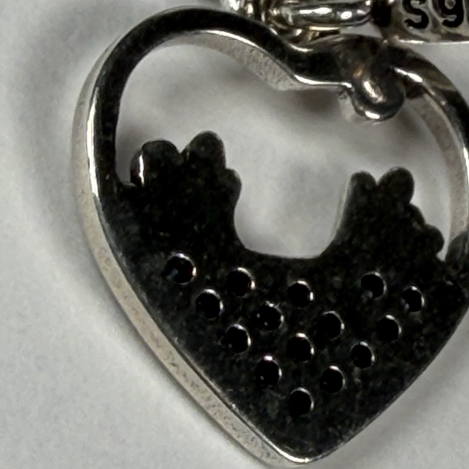 S925 Silver Anchor & Heart Dangle Charm Sea Theme