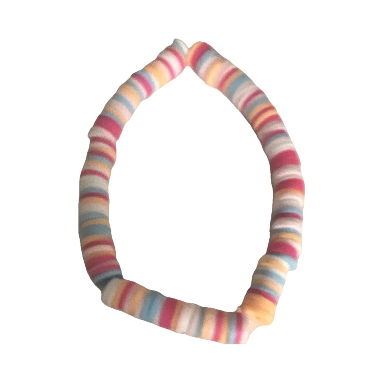 Multicolor Stretch Plastic Bead Bracelet Heishi Disc Beads No Stone