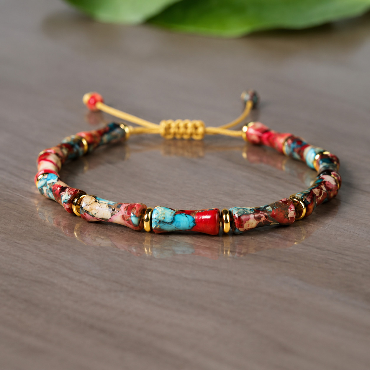 Natural Galaxy Sea Sediment Jasper Bracelet Healing Crystal Chakra Beads Jewelry