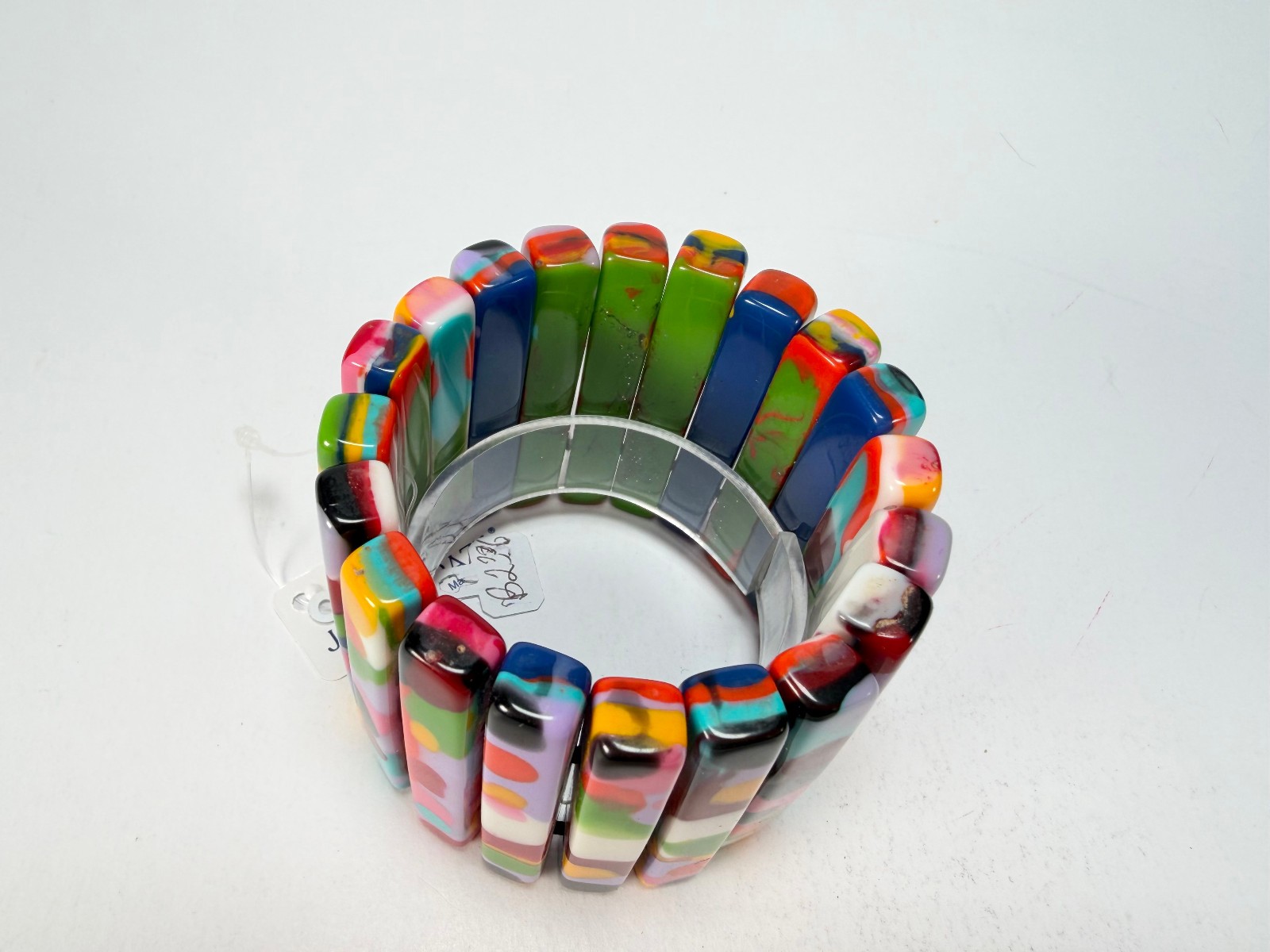 Jackie Brazil “Clarissa” Kandinsky Thin Rectangles Elasticated Bracelet (B2335)
