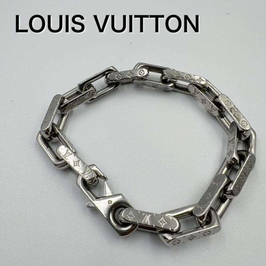 Louis Vuitton Monogram Chain Bracelet Silver M00309 Men’s JAPAN