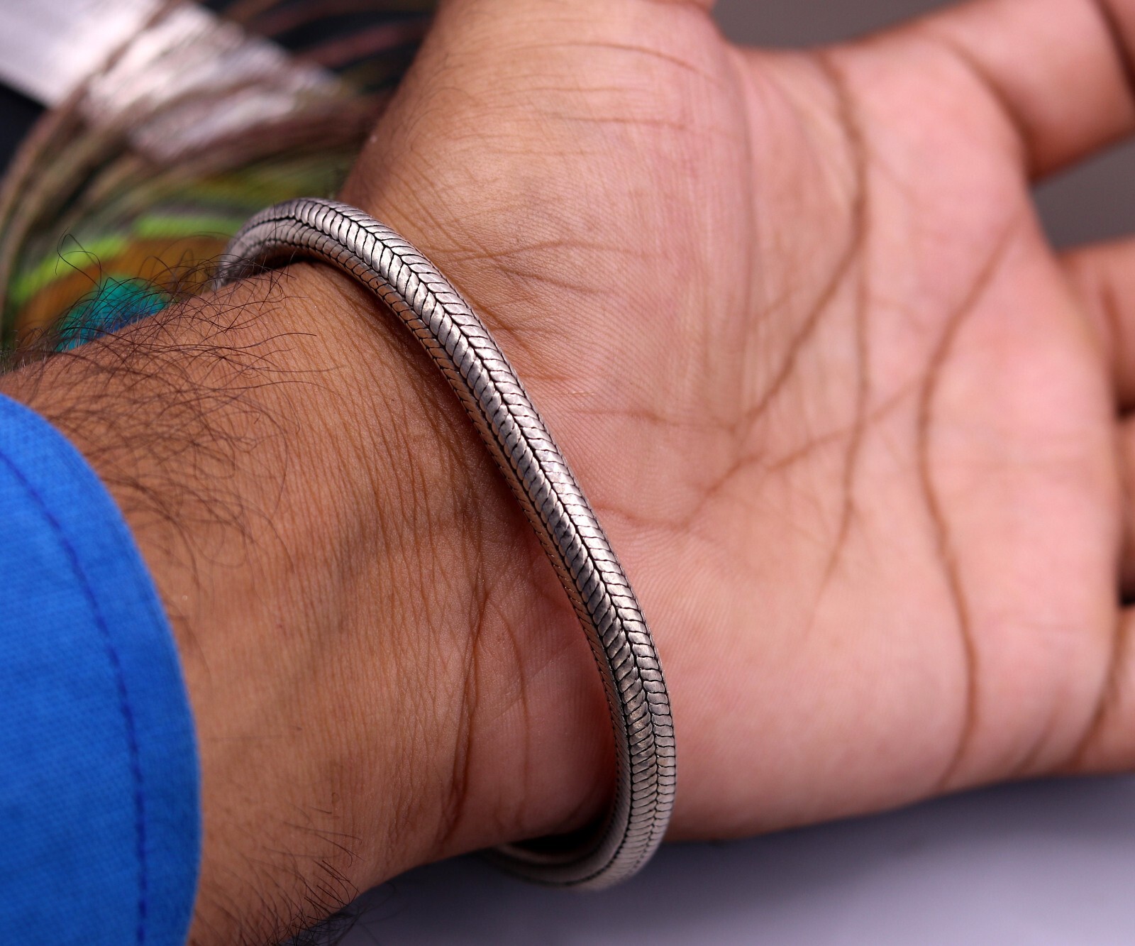 925 sterling silver customized snake chain bracelet tribal jewelry sbr199