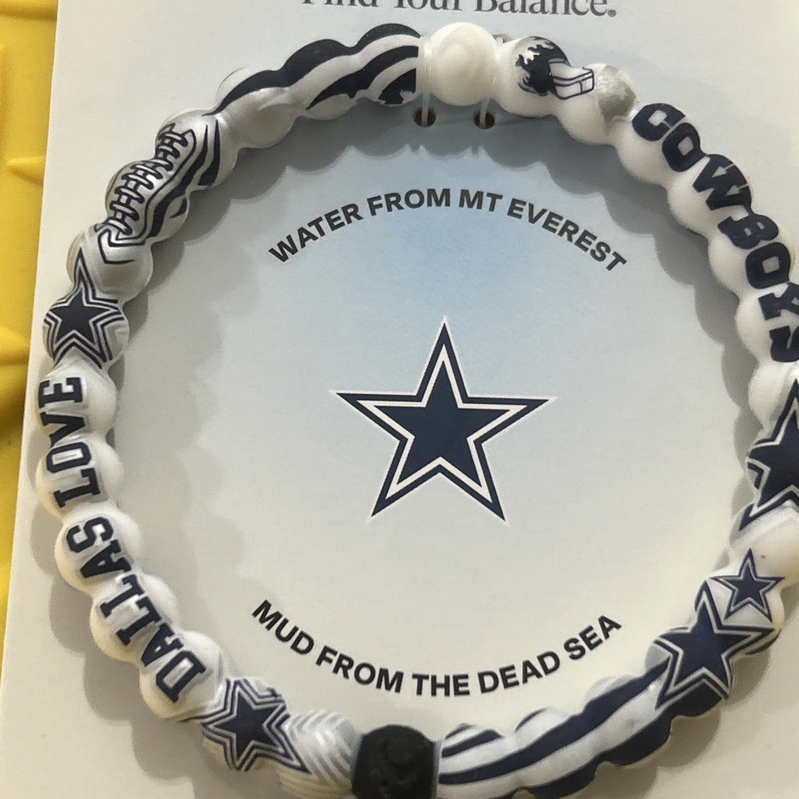 Cowboys Loki Bracelet New Blue With White And Black Accents Brand New X-Large